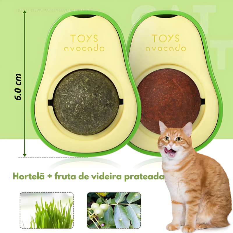 PlayNip - Abacate De Brinquedo Para Gatos Com Catnip Natural